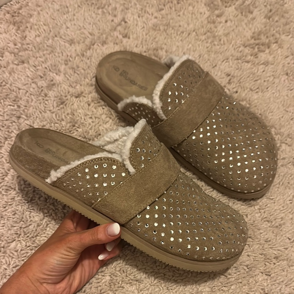 No Boundaries Tan Flats with Perforated Design